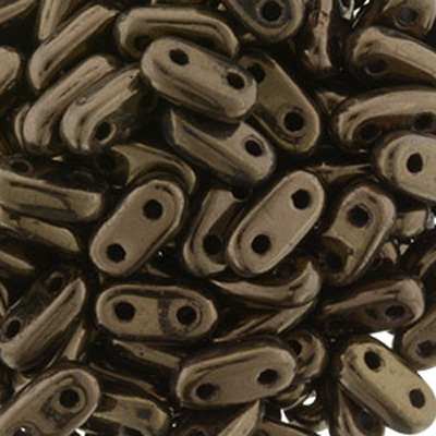 CMBR-271 - CzechMates bar beads - dark bronze