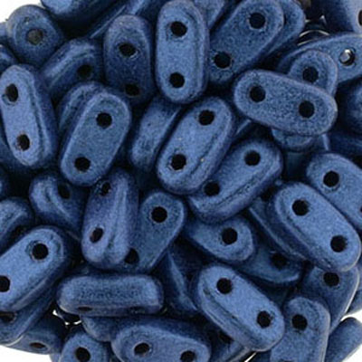 CMBR-275 - CzechMates bar beads - metallic suede blue