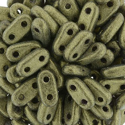 CMBR-277 - CzechMates bar beads - metallic suede gold