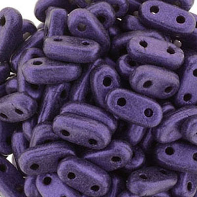 CMBR-281 - CzechMates bar beads - metallic suede purple