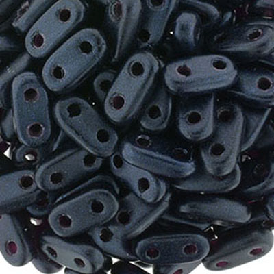 CMBR-285 - CzechMates bar beads - metallic suede dark blue