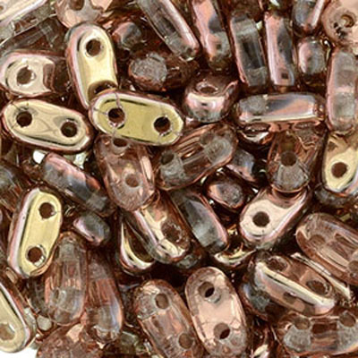 CMBR-28 - CzechMates bar beads - crystal Capri gold