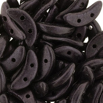 CMC-282 - CzechMates crescent beads - metallic suede dark plum