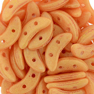 CMC-594 - CzechMates crescent beads - pacifica Tangerine