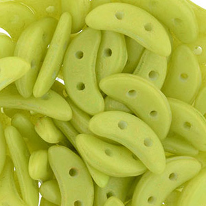 CMC-600 - CzechMates crescent beads - Pacifica honeydew