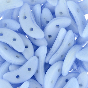 CMC-632 - CzechMates crescent beads -  opaque airy blue
