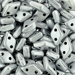CMDI-110 - CzechMates Diamond Beads - crystal silver matt metallic