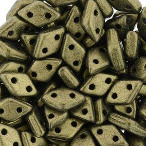 CMDI-277 - CzechMates Diamond Beads - metallic suede gold