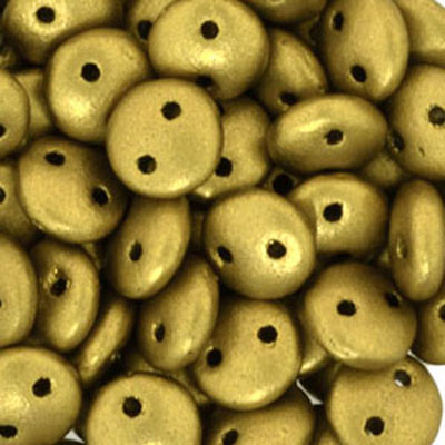 CML-243 - CzechMates lentil beads - Aztec gold matt metallic