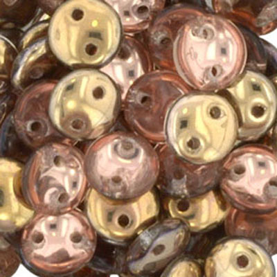 CML-28 - CzechMates lentil beads - crystal Capri gold
