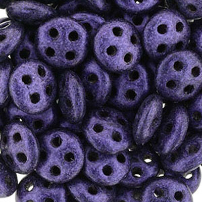 CMQL-281 - CzechMates quadralentil beads - metallic suede purple