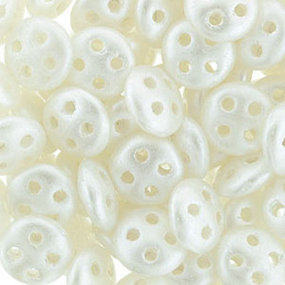 CMQL-337 - CzechMates quadralentil beads - pastel white