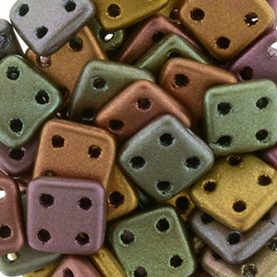 CMQT-233 - CzechMates quadratile beads - bronze matt metallic iris