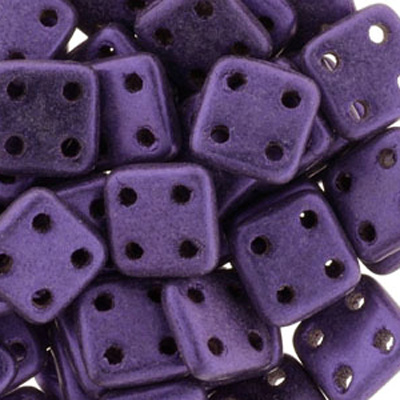 CMQT-281 - CzechMates quadratile beads - metallic suede purple