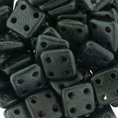 CMQT-286 - CzechMates quadratile beads - metallic suede dark forest