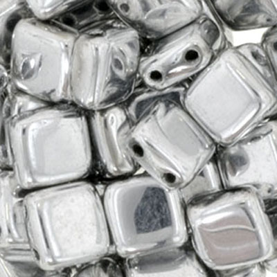 CMTL-211 - CzechMates tile beads - crystal full labrador