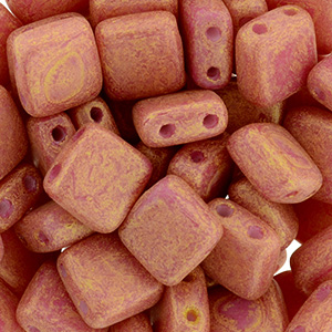CMTL-591 - CzechMates tile beads - Pacifica Watermelon