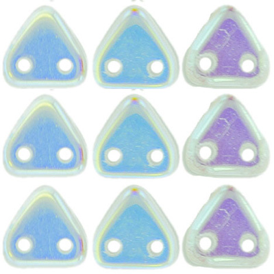 CMTR-1 - CzechMates triangle beads - crystal AB