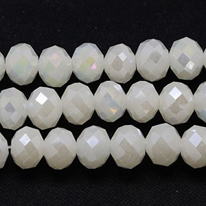 CRB1-121L - puffy rondelle - white smoke opal full lustre