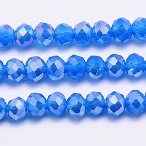 CRB1-112AB - puffy rondelle - blue opal AB