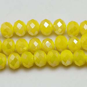 CRB1-124L - puffy rondelle - yellow opal full lustre