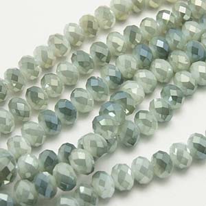 CRB1-125HC - puffy rondelle - grey smoke opal half coated