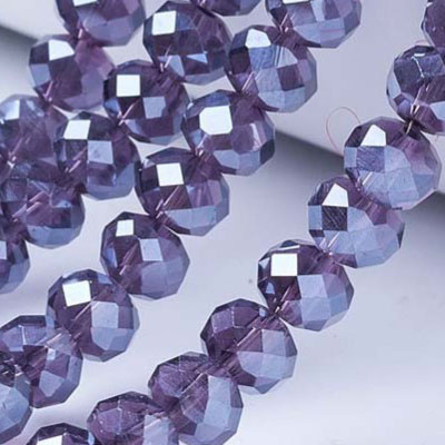 CRB1-31L - puffy rondelle - tanzanite pearl lustre