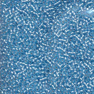 DB692 - Miyuki Delica Beads - semi matt silver lined sky blue, dyed