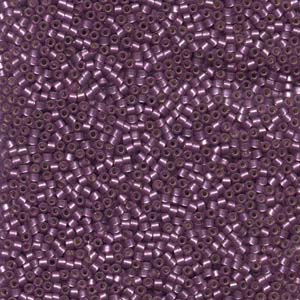 DB695 - Miyuki Delica Beads - semi matt silver lined violet, dyed