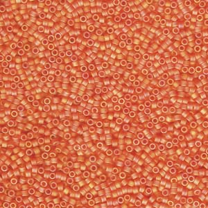 DB855 - Miyuki Delica Beads - transparent matt orange AB