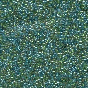 DB984 - Miyuki Delica Beads - aqua/teal colour lined mix