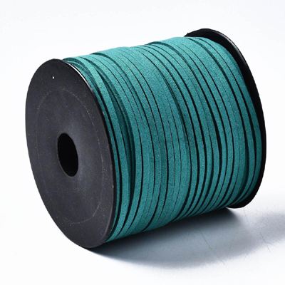 FSC MTQ - faux suede cord - medium turquoise