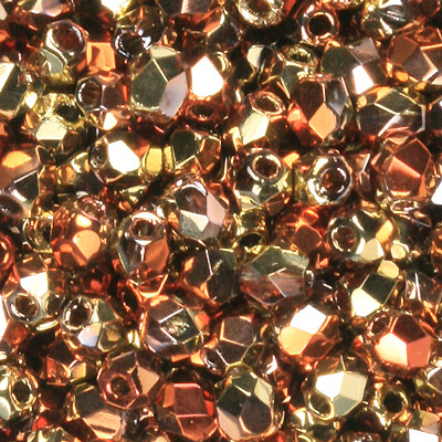 GBFP03-206 - Czech fire-polished beads - California Gold Rush