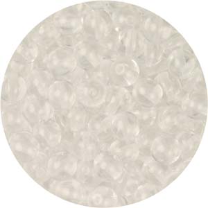 GBSR06-5 - round pressed glass beads - crystal