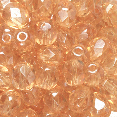 GBFP06 FC 236 - Czech fire-polished beads - Crystal Orange lustre