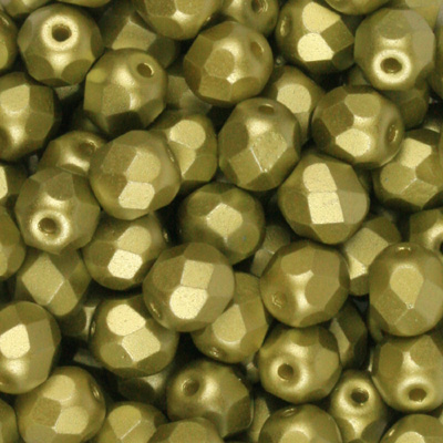 GBFP03-334 - Czech fire-polished beads - pastel lime