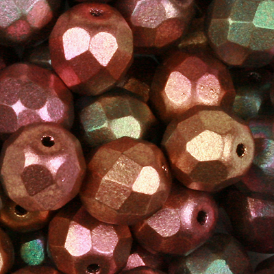 GBFP08 MET 233 - Czech fire-polished beads - crystal violet rainbow
