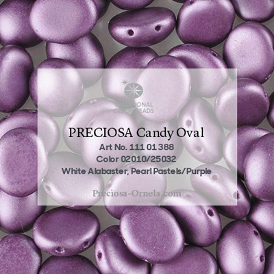 GBCDYOV08-335 - Czech Candy Oval Beads - pastel Bordeaux
