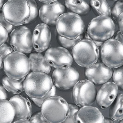 GBCDY08-110 - Czech Candy Beads - silver matt metallic