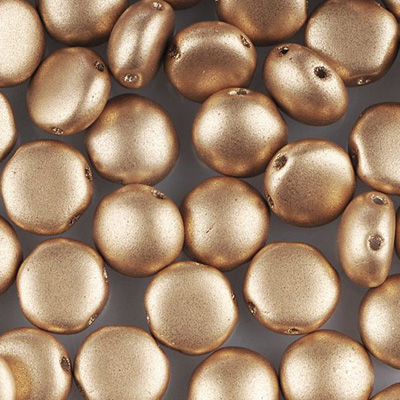 GBCDY08-111 - Czech Candy Beads - gold matt metallic