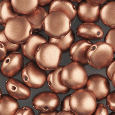 GBCDY08-112 - Czech Candy Beads - copper matt metallic