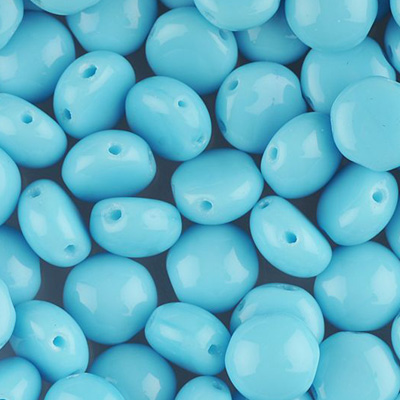 GBCDY08-139 - Czech Candy Beads - opaque turquoise blue