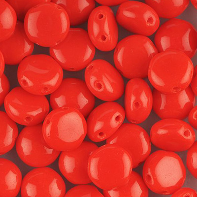 GBCDY08-143 - Czech Candy Beads - opaque red