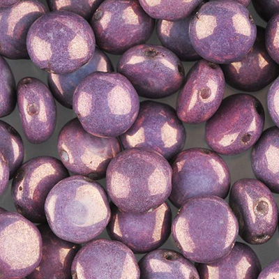 GBCDY08-305 - Czech Candy Beads - alabaster purple vega