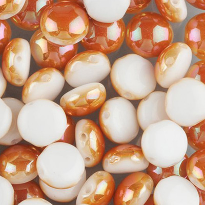 GBCDY08-306 - Czech Candy Beads - alabaster apricot