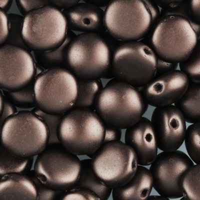 GBCDY08-346 - Czech Candy Beads - pastel dark brown/bronze