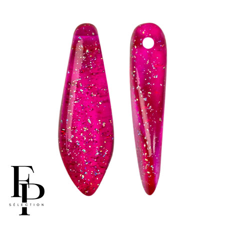 GBDAG-FPS-926 - Czech Glass Daggers - Transparent Constellation Fuchsia