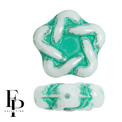 GBESTAR-FPS-958 - Czech Glass Elegant Stars - Light Green