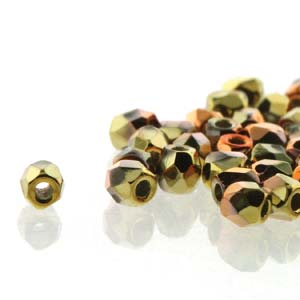GBFP02-206 - Czech fire-polished beads - Crystal California Gold Rush