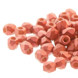 GBFP02-245 - Czech fire-polished beads - lava matt metallic